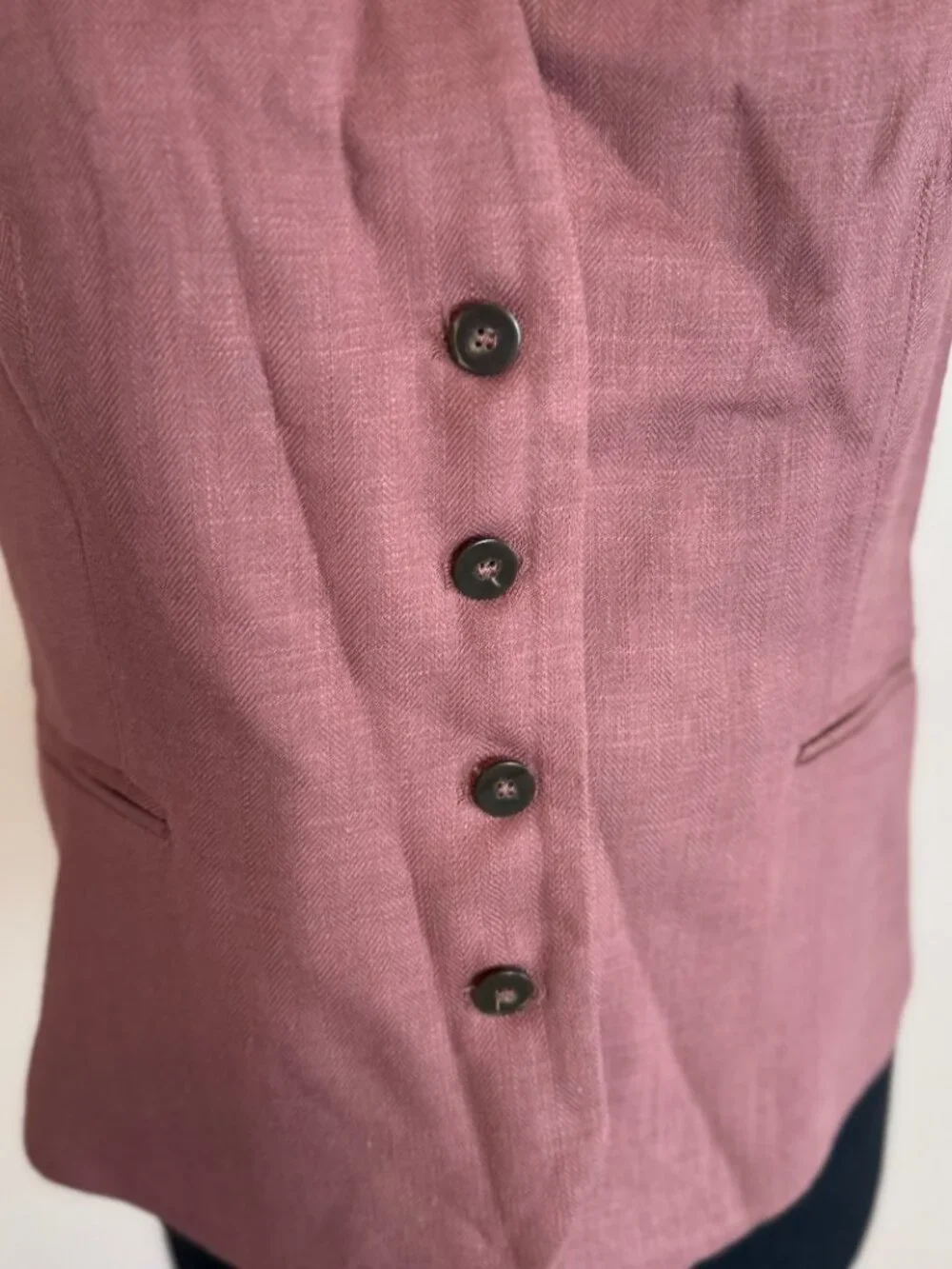Minimalist Chic Spring Staple Marsala Linen Blend Vest Medium Zara NWT - Picture 10 of 11